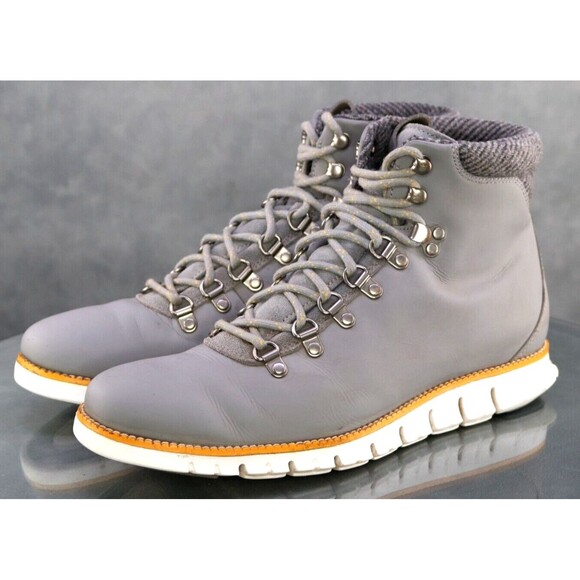 Cole Haan Zero Grand $160 Men's Hikingg Boots Size 9 Leather Gray Tan C27811 - Picture 1 of 11